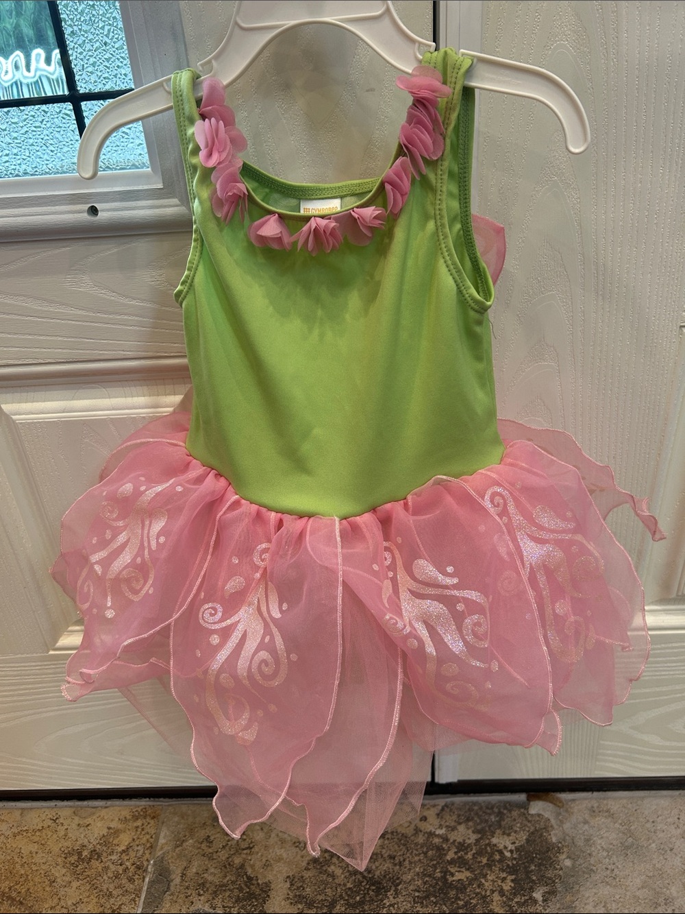 Gymboree Green and Pink Flower Tutu Dress